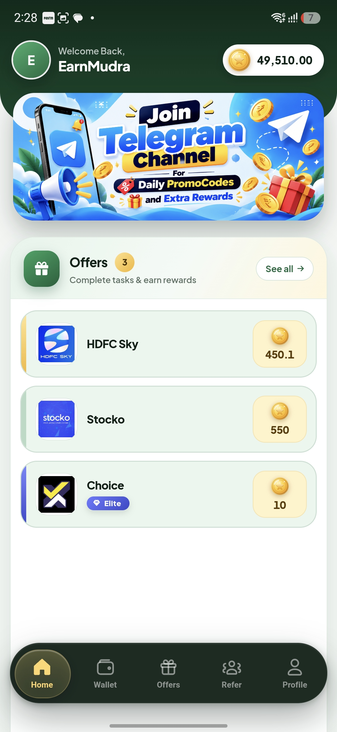 EarnZip screen 1