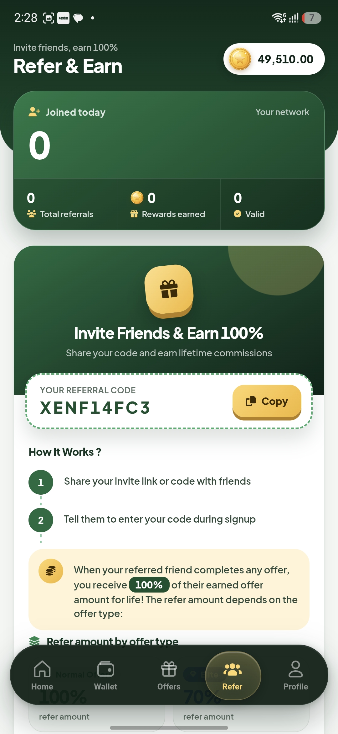 EarnZip screen 2