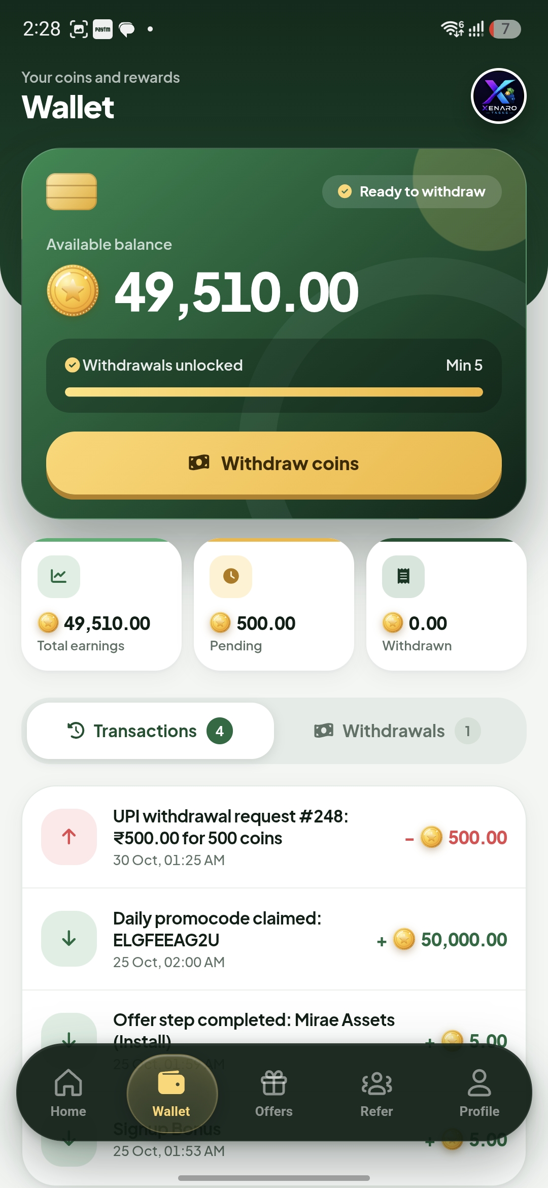 EarnZip screen 3